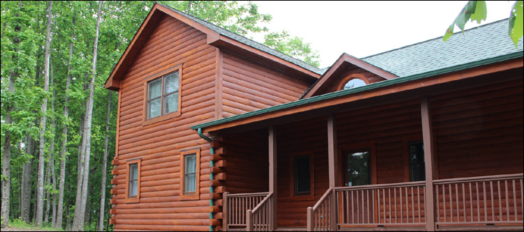 Log Home Staining in Guernsey County, Ohio